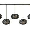 Hanglamp Rimboe 5 Lichts Zwart, Balk 150