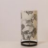 TL. Cilinder Glas Mozaiek Wit/Grijs 30 cm