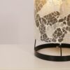 TL. Cilinder Glas Mozaiek Wit/Grijs 30 cm