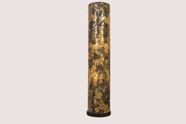 VL. Cilinder Glas Mozaiek Bruin/Goud 100 cm