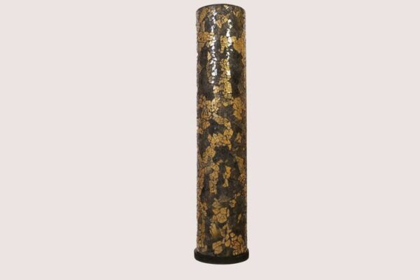 VL. Cilinder Glas Mozaiek Bruin/Goud 100 cm